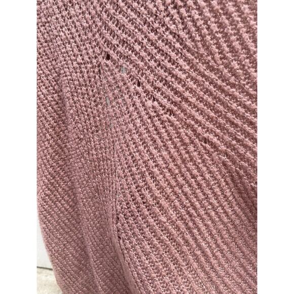 Torrid Ribbed Knit Shawl/Poncho/Wrap In Rose/Mauve Color One Size - Picture 3 of 11